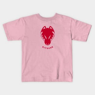 Traditional Japanese Masks, Kitsune,stylized design Kids T-Shirt